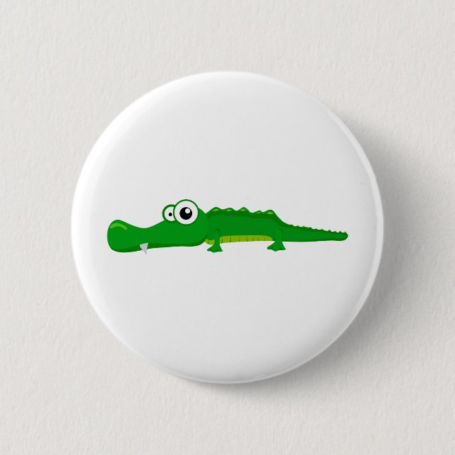 Niedlicher Alligator Button (Vorderseite)