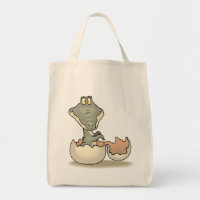 Niedlicher Alligator-Cartoon Hatching von Eggshell