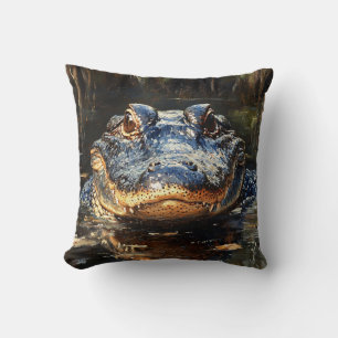 Niedlicher Alligator in der Florida Everglades Mal Kissen