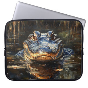 Niedlicher Alligator in der Florida Everglades Mal Laptopschutzhülle