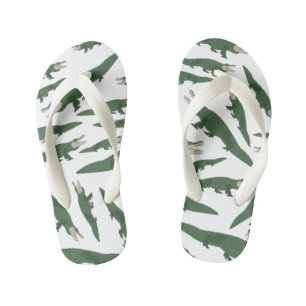 Niedlicher Alligator-Krokodil-Muster Kinderbadesandalen