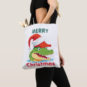 Niedlicher Alligator Krokodil Weihnachtsfeier Weih
