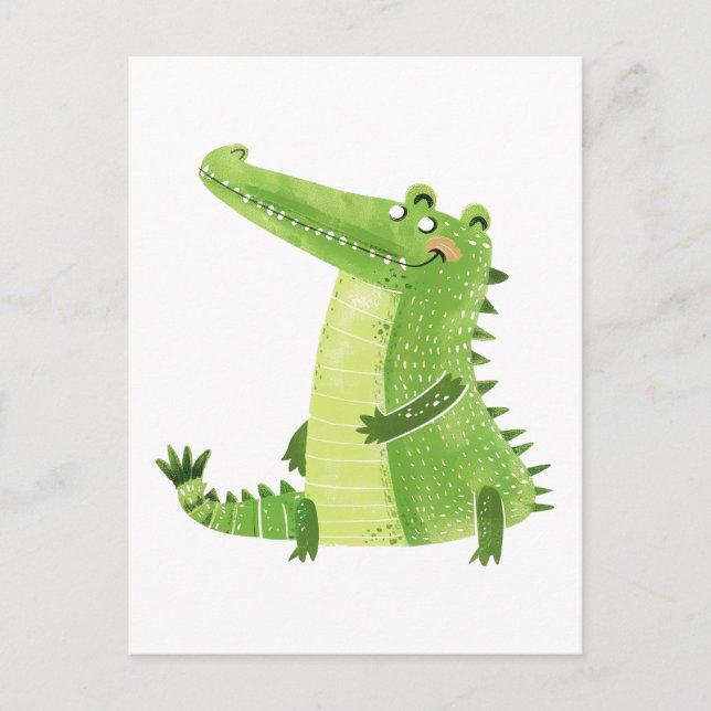 Niedlicher Alligator Postkarte (Vorderseite)