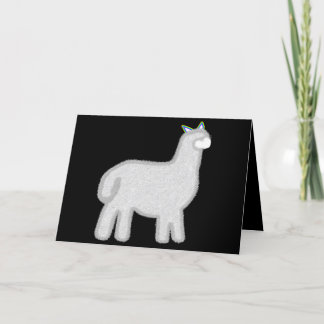 Niedlicher Alpaca Arcoíris Regenbogen Feiertagskarte