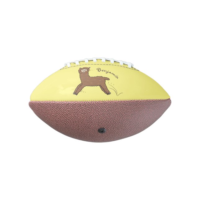 Niedlicher Alpaka-Cartoon Football (Gedreht 270)