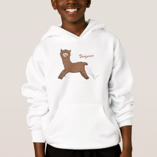 Niedlicher Alpaka-Cartoon Hoodie
