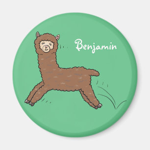 Niedlicher Alpaka-Cartoon Magnet