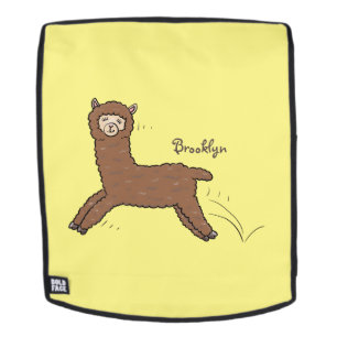 Niedlicher Alpaka-Cartoon Rucksack