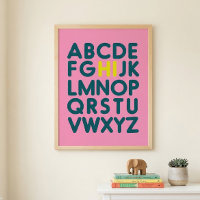 Niedlicher Alphabet Letter Art Collection