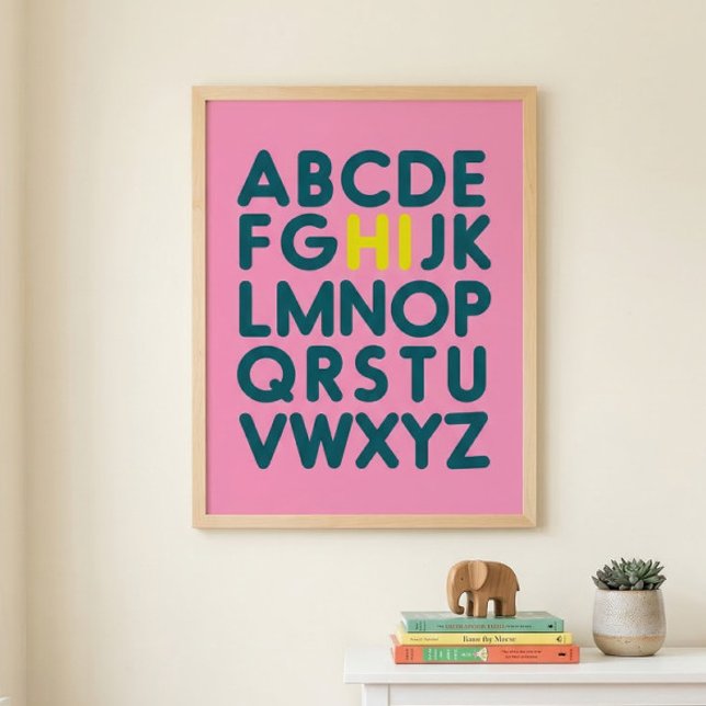 Niedlicher Alphabet Letter Art Collection Poster (Von Creator hochgeladen)