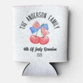 Niedlicher amerikanischer Flaggenbow Personalisier Dosenkühler