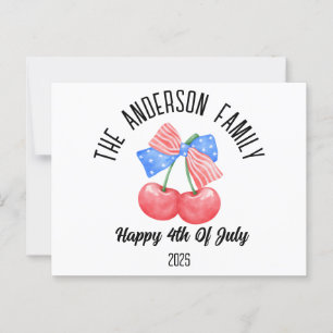Niedlicher amerikanischer Flaggenbow Personalisier Postkarte