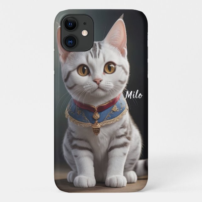 Niedlicher amerikanischer Kurzhaarkitte mit großen Case-Mate iPhone Hülle (Rückseite)