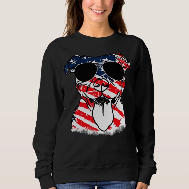 Niedlicher amerikanischer Pitbull Sweatshirt (Vorderseite)