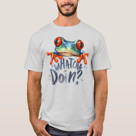 Niedlicher Amphibien-Frosch-Zitat Grafischer T - S T-Shirt