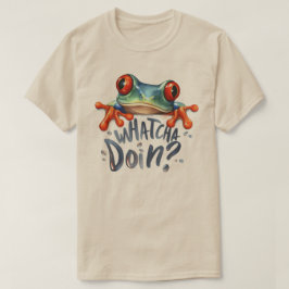 Niedlicher Amphibien-Frosch-Zitat Grafischer T - S T-Shirt