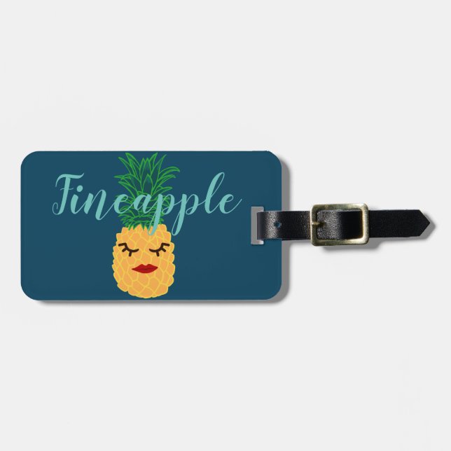 Niedlicher Ananas Gepäckanhänger (Vorderseite horizontal)