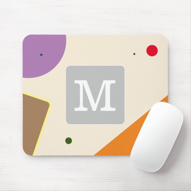 Niedlicher Anfangsfarbblock Multicolor Rosa Lila Mousepad (Mit Mouse)