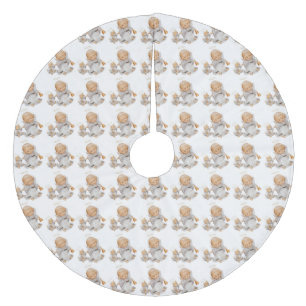 Niedlicher Angel Fleece Weihnachtsbaumdecke