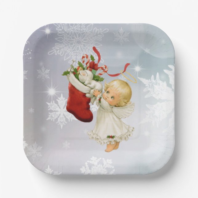 Niedlicher Angel & Kitty Cat Paper Teller (Vorderseite)