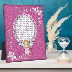 Niedlicher Angel PInk Custom Foto Plaque for Girls Fotoplatte