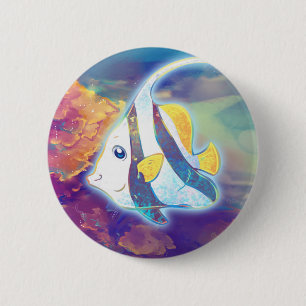 Niedlicher Angelfish Button