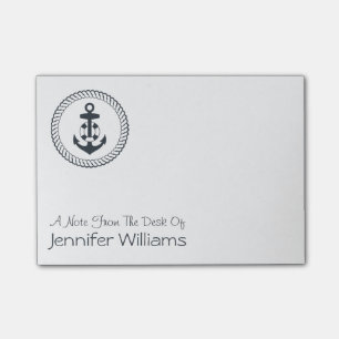 Niedlicher Anker   addieren Ihren Namen Post-it Klebezettel