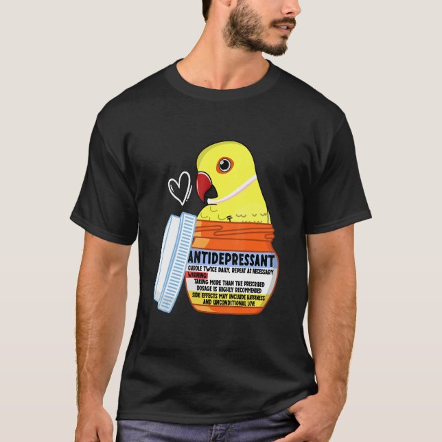 Niedlicher Antidepressiv Papagei I Gelbe Indianerr T-Shirt (Vorderseite)