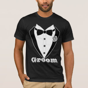 Niedlicher Anzug Tuxedo Groom Personalisiert T-Shirt