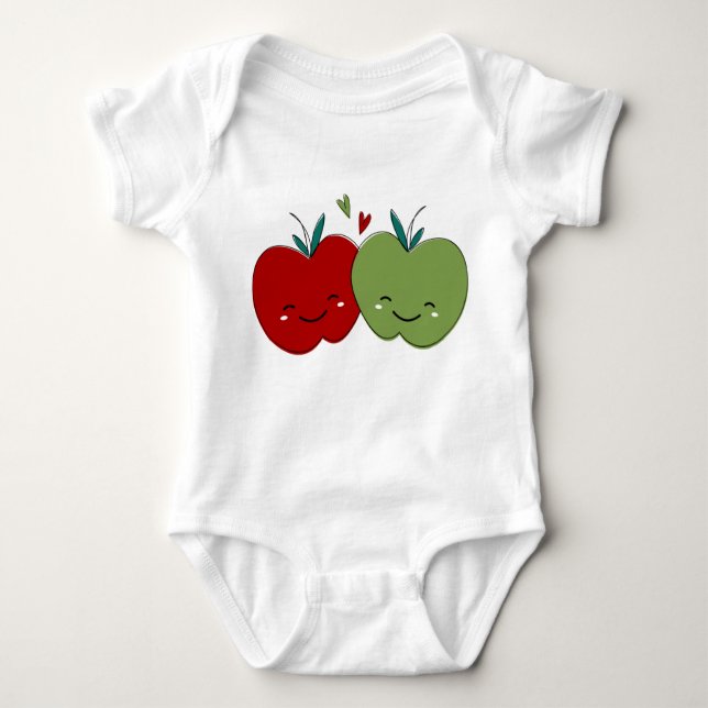 Niedlicher Apple Baby Strampler (Vorderseite)