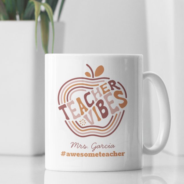 Niedlicher Apple-Lehrer Vielen Dank für Ihre Werts Kaffeetasse (Von Creator hochgeladen)