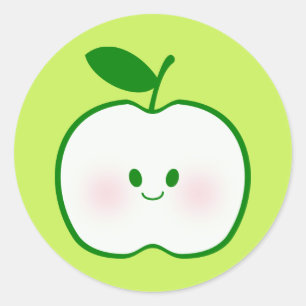 Niedlicher Apple Runder Aufkleber