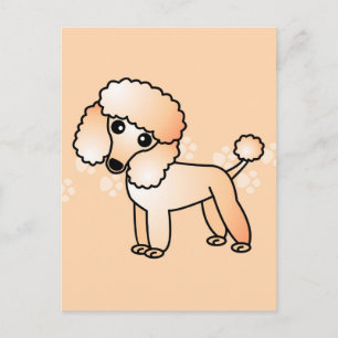 Niedlicher Apricot Poodle Cartoon Postkarte
