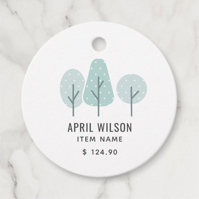 NIEDLICHER AQUA BLAUE AQUAMARINER BAUM TRIO LANDSC GESCHENKANHÄNGER (Vorderseite)