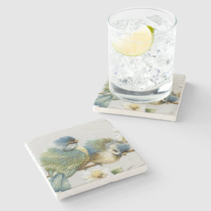 niedlicher aquamariner tadelloser grüner steinuntersetzer