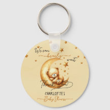 Niedlicher Aquarellschläfer auf Mond Babydusche