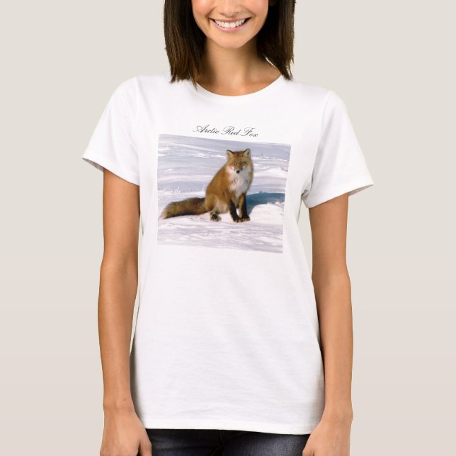 Niedlicher Arctic Red Fox Long Sleeve T - Shirt (Vorderseite)