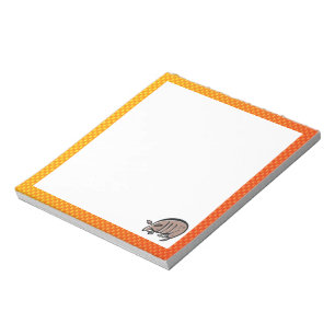 Niedlicher Armadillo, gelbes Orange Notizblock