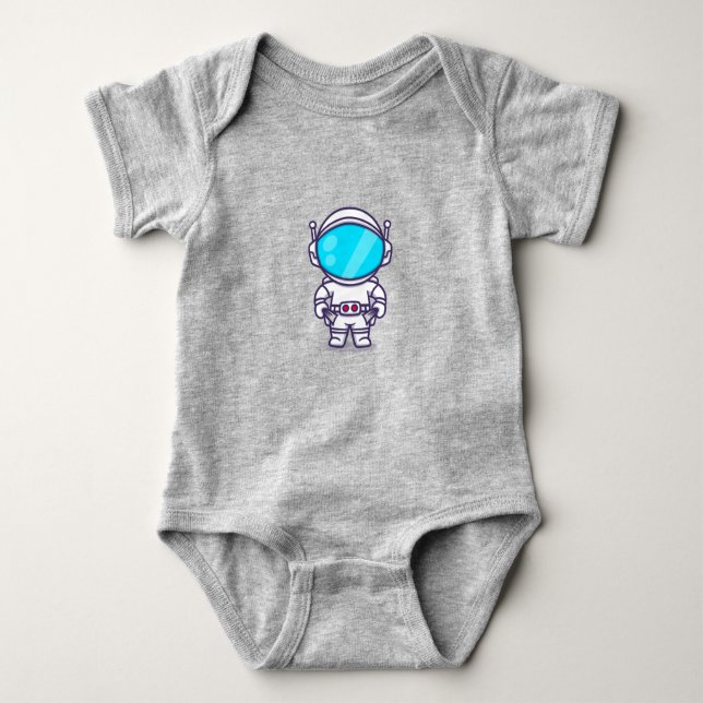 Niedlicher Astronaut hat kein Geld Baby Strampler (Vorderseite)