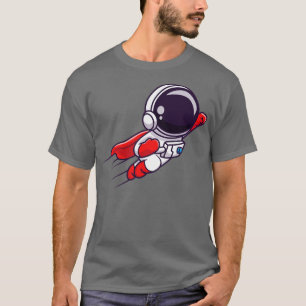 Niedlicher Astronaut Super Hero Flying T-Shirt