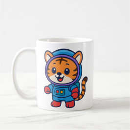 Niedlicher Astronaut Tiger Tasse Adventure Space T