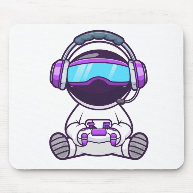 Niedlicher Astronaut VR Cartoon Mousepad (Vorne)