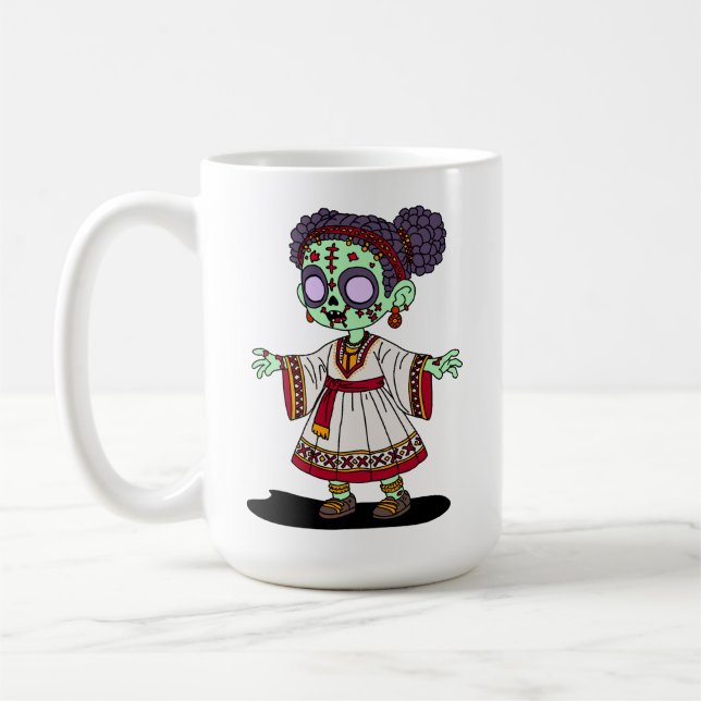 Niedlicher äthiopischer Zombie Kaffeetasse (Links)