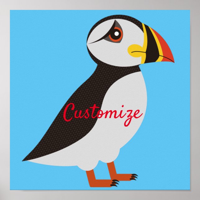 Niedlicher Atlantischer Puffstil-Entwurf Thunder_C Poster (Vorne)