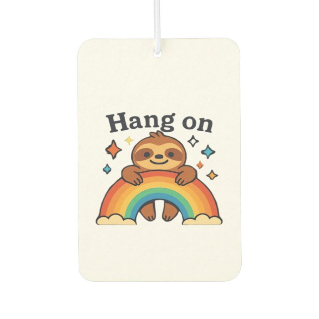 Niedlicher � auf � Rainbow Positives Zitat Sticke Autolufterfrischer (Vorderseite)