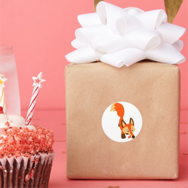 Niedlicher Aufkleber für den Cartoon Fox (Party)