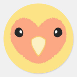 Niedlicher Aufkleber für Gelbe Lovebird