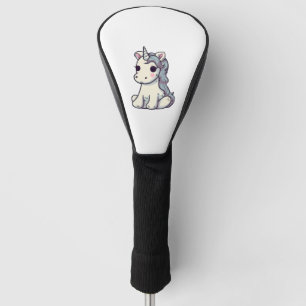 Niedlicher Aufkleber für Unicorn-Comic Golf Headcover