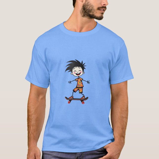 Niedlicher Aufkleber T-Shirt (Vorderseite)