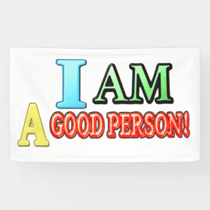 Niedlicher Ausdruck Design "GUTE PERSON" Kaufen Si Banner